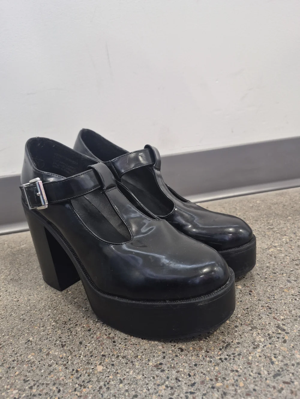 Black Mary Jane Platform Heels